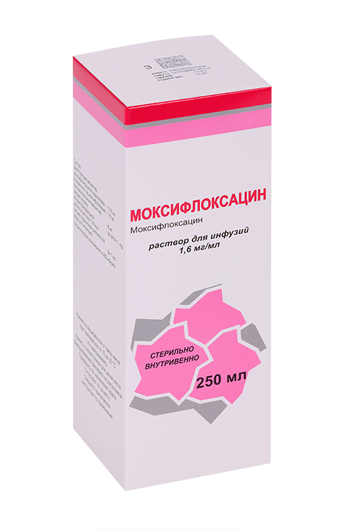 Моксифлоксацин 1.6 мг/мл, 250 мл, раствор для инфузий
