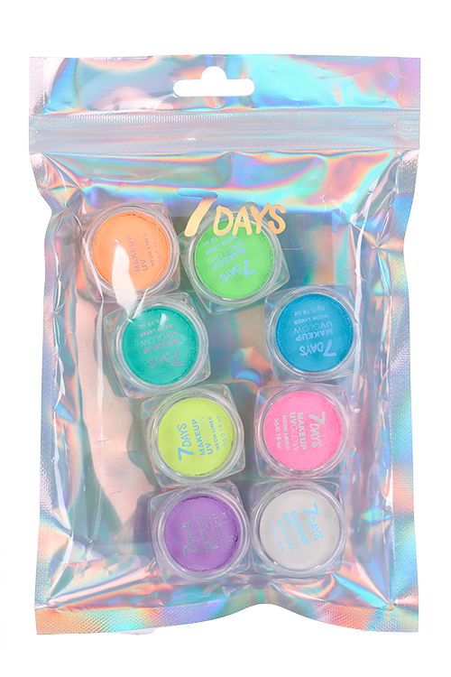 Набор 7DAYS MY BASIC графических лайнеров д/макияжа UVglow Neon Pastel/01 Candy 5 г, 8 шт