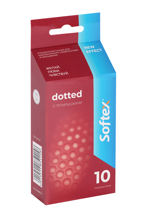 Презервативы Softex Dotted с пупырышками, 10 шт