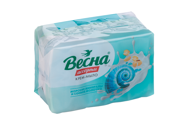 Крем-мыло Весна Ассорти морские минералы/соевое молочко, 300 г