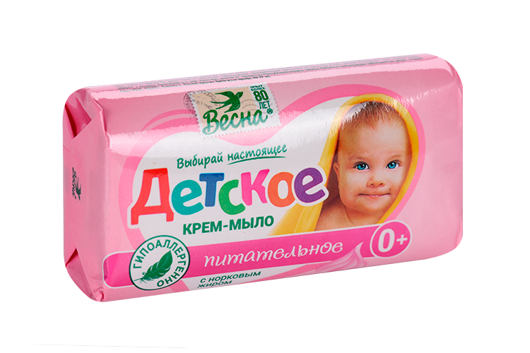 Крем-мыло Весна Детское питательное с норковым жиром, 90 г