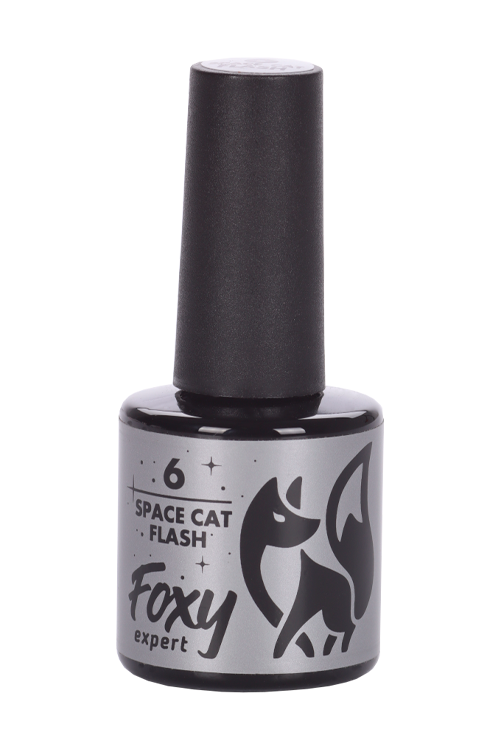 Гель-лак FOXY EXPERT SPACE CAT FLASH светоотражающий д/ногтей N6 8 мл