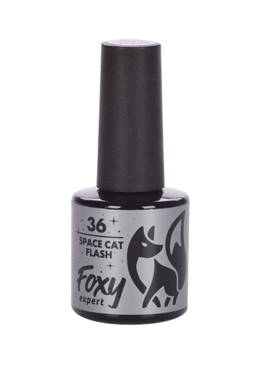 Гель-лак FOXY EXPERT SPACE CAT FLASH светоотражающий д/ногтей N36 8 мл