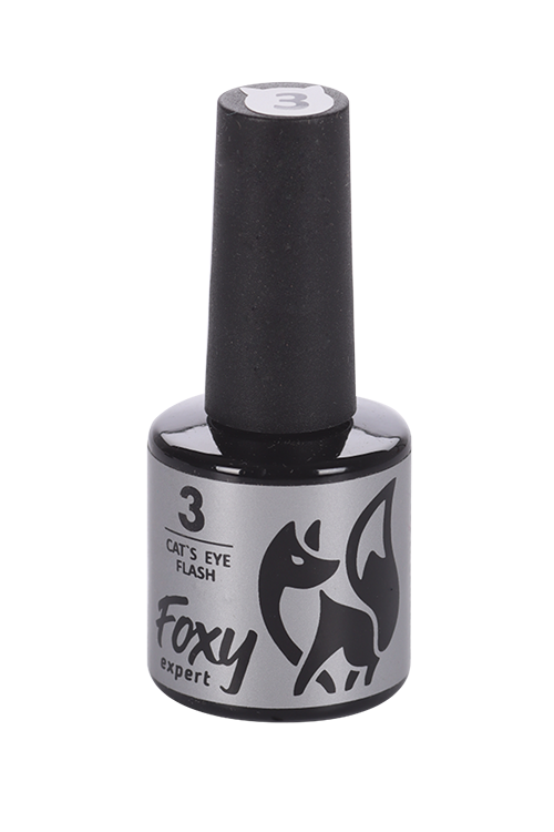 Гель-лак FOXY EXPERT CAT’S EYE FLASH светоотражающий д/ногтей N3 8 мл
