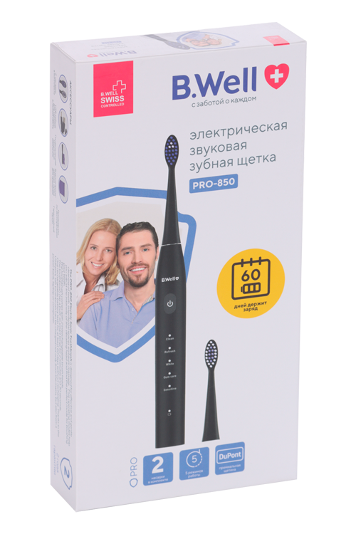 З/щетка B.Well электрическая звуковая PRO-850 черная