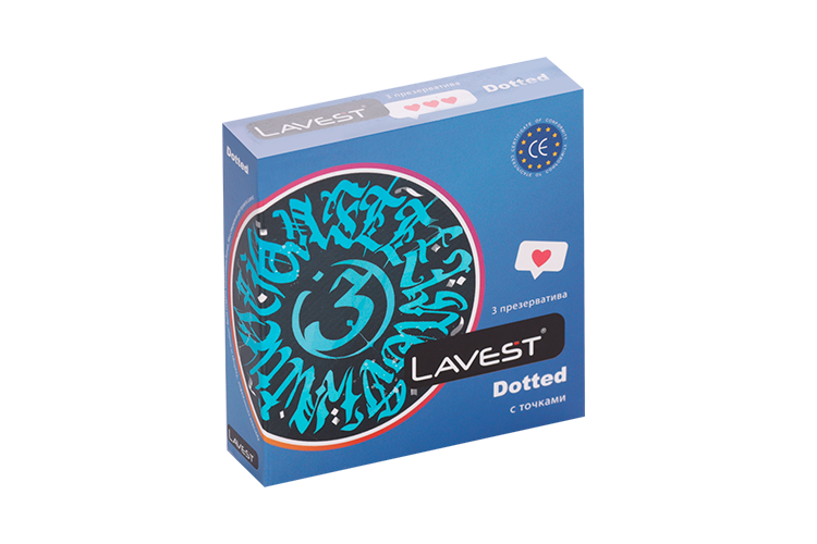 Презервативы Lavest Dotted с точками, 3 шт