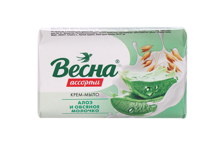 Крем-мыло Весна Ассорти алоэ/овсяное молочко, 90 г