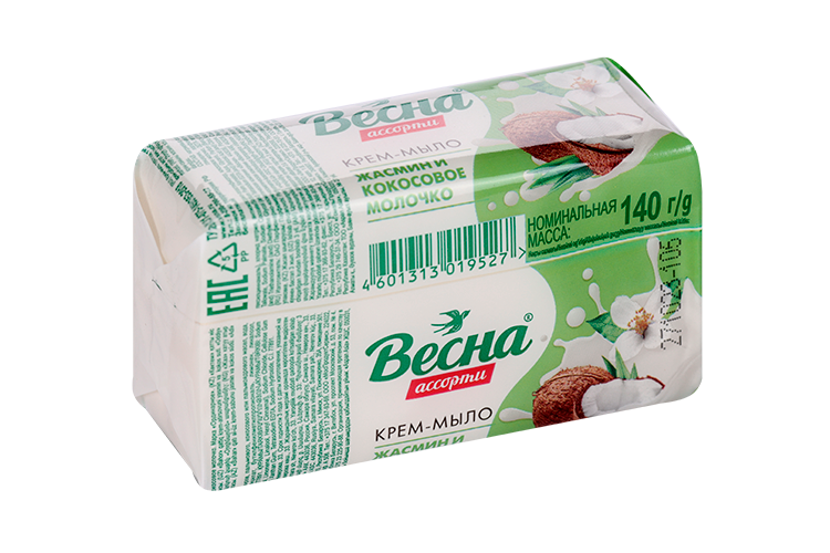 Мыло Весна Ассорти жасмин/кокосовое молочко, 140 г