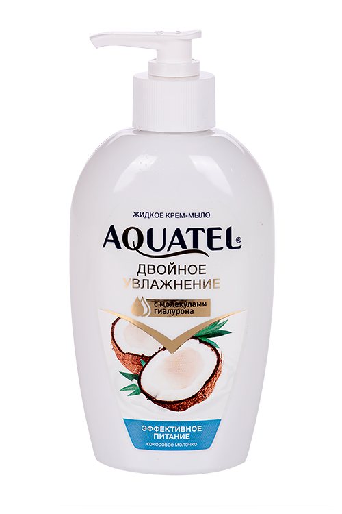 Крем-мыло Aquatel кокосовое молочко жидкое, 280 г