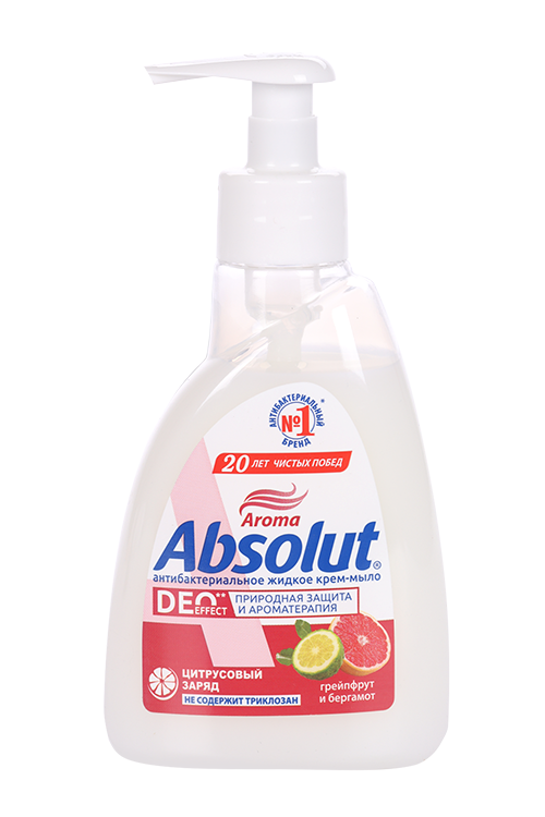 Крем-мыло жидкое Absolut Deo effect Грейпфрут и бергамот, 250 г