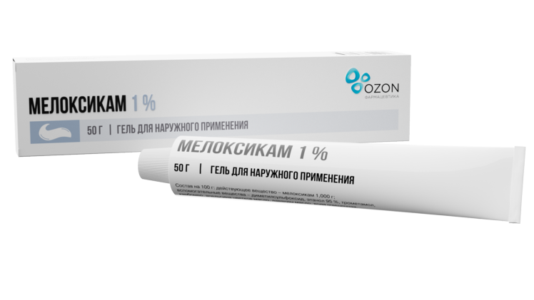 Мелоксикам 1%, 50 г, гель для наружного применения