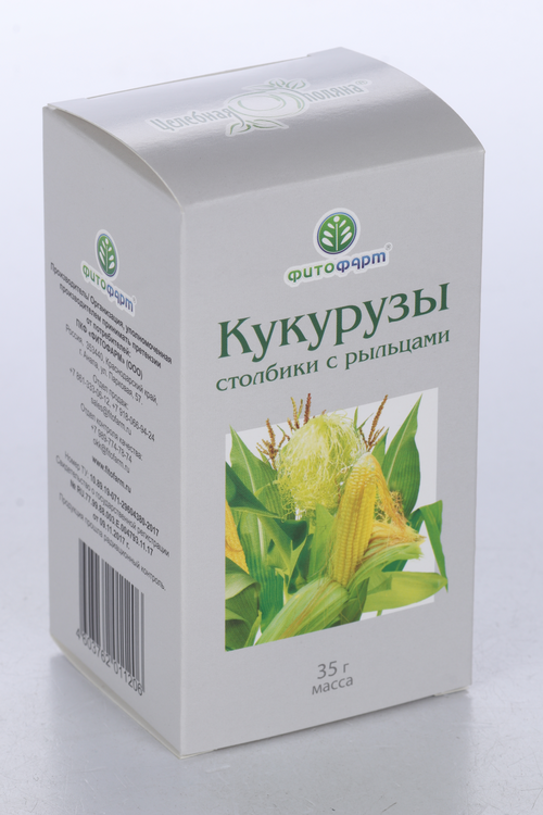 Кукурузы столбики с рыльцами, 35 г, сырье измельченное