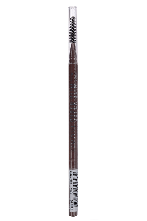 Карандаш Limoni Super Slim Brow Pencil д/бровей автоматический с щеткой 02 коричневый 0,9 г