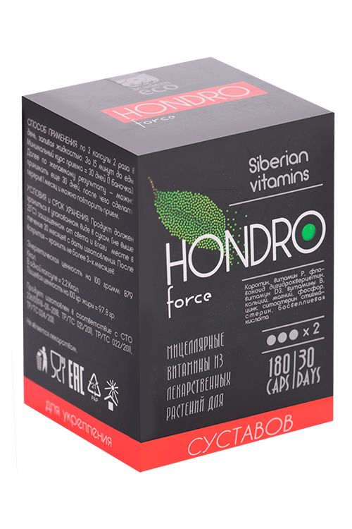 Комплекс HONDROforce Siberian vitamins, 180 шт, капсулы