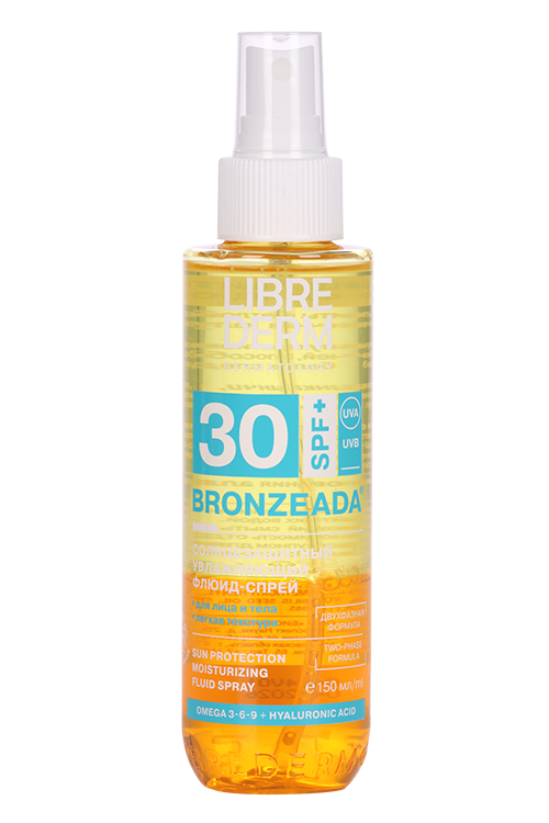 Флюид-спрей Либридерм Бронзиада SPF30 солнцезащ двухфазный, 150 мл
