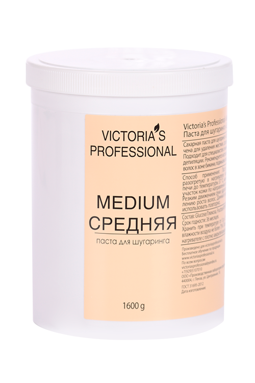 Паста Victorias Professional сахарная средняя д/шугаринга, 1 600 г
