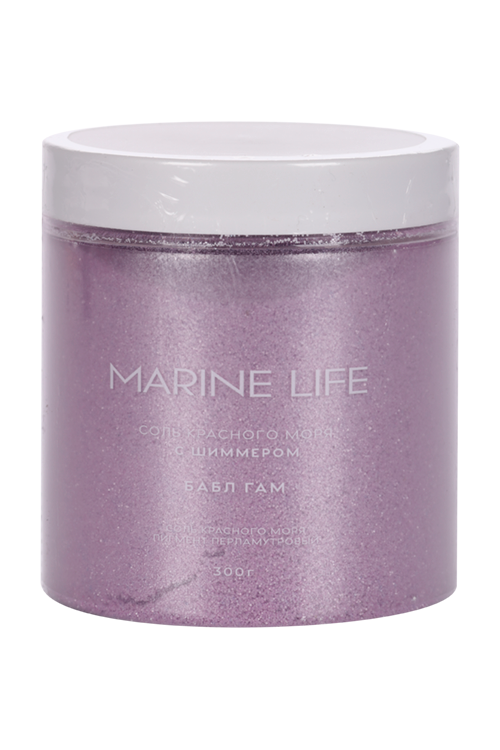Соль д/ванн Marine Life Красного моря с шиммером Бабл гам, 300 г