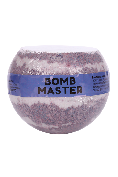 Бомбочка Bomb Master с шиммером и морской солью д/ванн сереб/белый/св фиолет