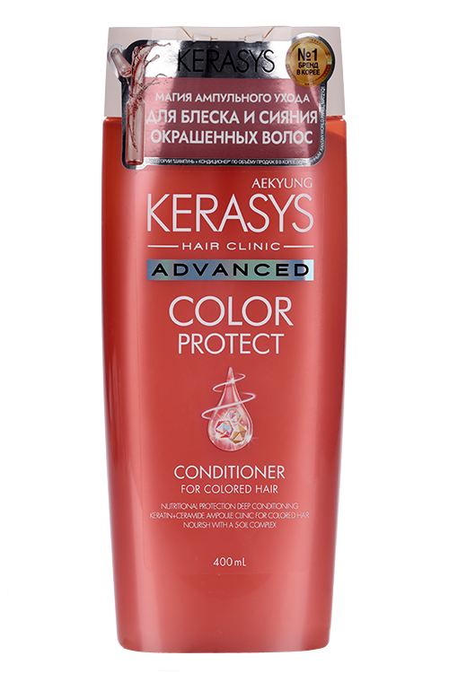 Кондиционер Kerasys Advanced Защита цвета д/поврежд после окраш волос, 400 мл