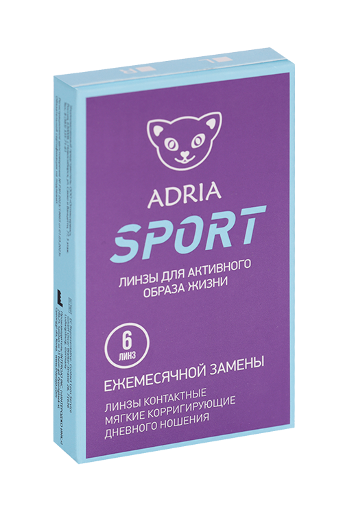 Контактные линзы Adria Sport мягкие/корригирующие/ежемесячные -4.0/14.2/8.6, 6 шт