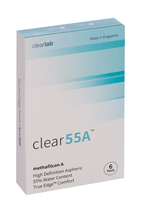 Линзы Clearlab Clear55 А контактные R 8.7 (диоптрия -7,5), 6 шт