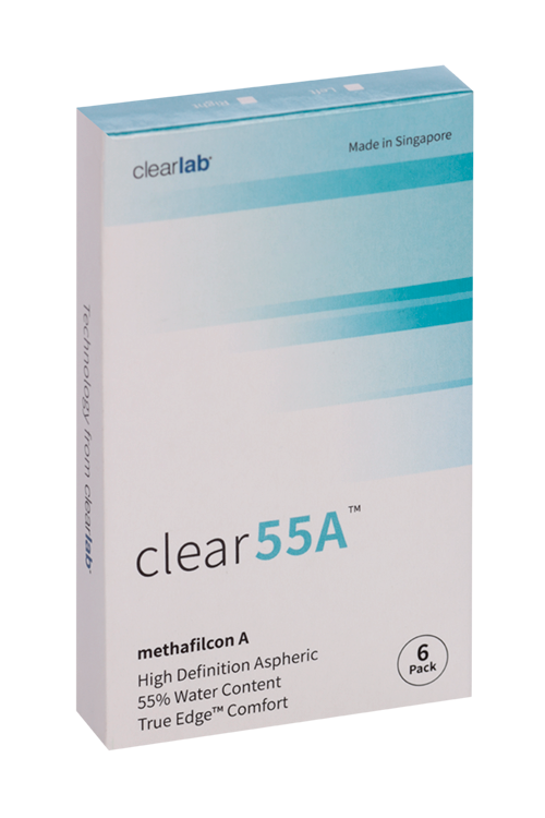 Линзы Clearlab Clear55 А контактные R 8.7 (диоптрия -9,0), 6 шт