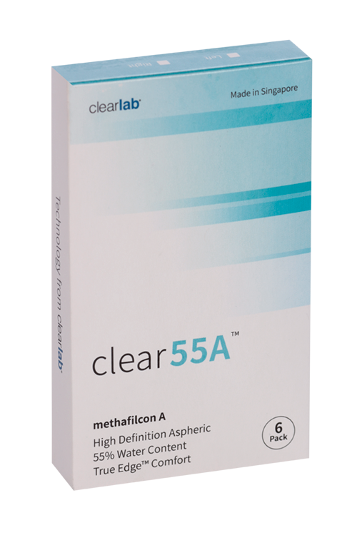 Линзы Clearlab Clear55 А контактные R 8.7 (диоптрия +3,0), 6 шт