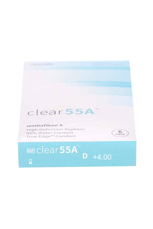 Линзы Clearlab Clear55 А контактные R 8.7 (диоптрия +4,0), 6 шт