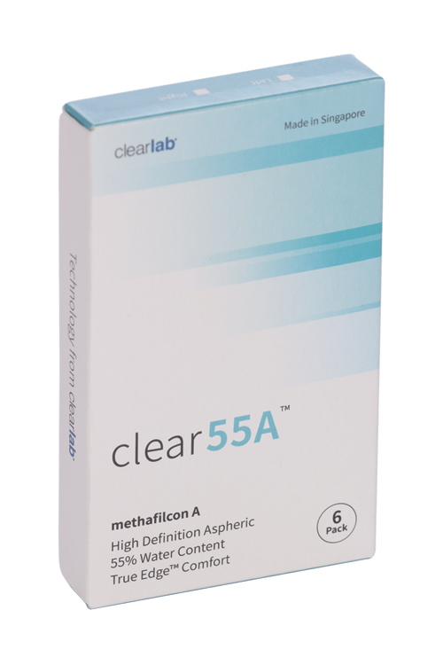 Линзы Clearlab Clear55 А контактные R 8.7 (диоптрия +4,5), 6 шт
