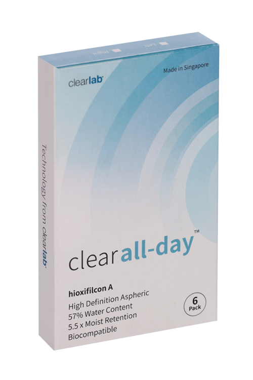 Линзы Clearlab Clear all-day контактные R 8.6 (диоптрия -0,75), 6 шт