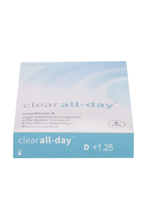 Линзы Clearlab Clear all-day контактные R 8.6 (диоптрия +1,25), 6 шт