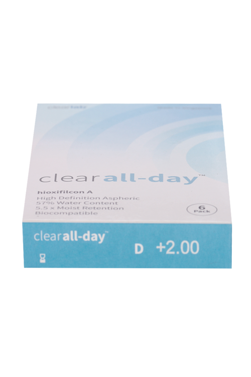 Линзы Clearlab Clear all-day контактные R 8.6 (диоптрия +2,0), 6 шт