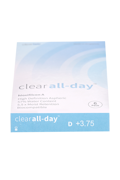 Линзы Clearlab Clear all-day контактные R 8.6 (диоптрия +3,75), 6 шт