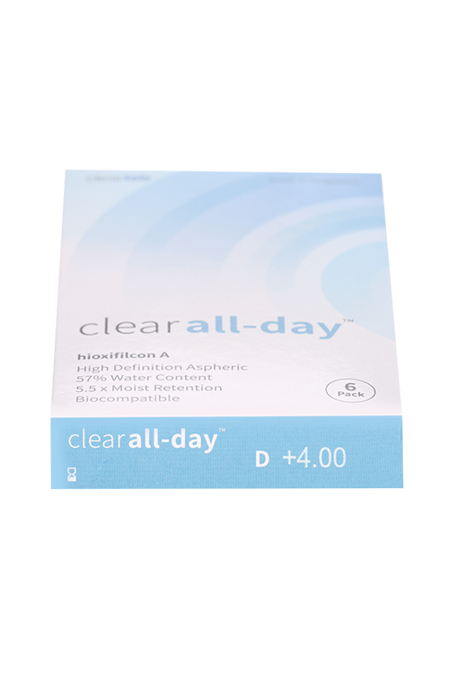 Линзы Clearlab Clear all-day контактные R 8.6 (диоптрия +4,0), 6 шт