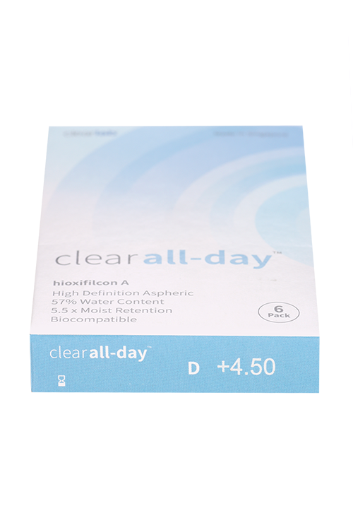 Линзы Clearlab Clear all-day контактные R 8.6 (диоптрия +4,5), 6 шт