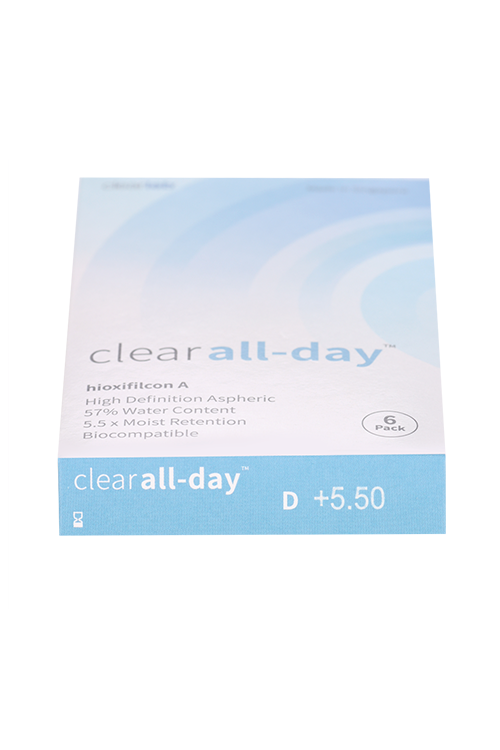 Линзы Clearlab Clear all-day контактные R 8.6 (диоптрия +5,5), 6 шт