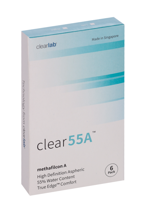 Линзы Clearlab Clear55 А контактные R 8.7 (диоптрия +0,5), 6 шт
