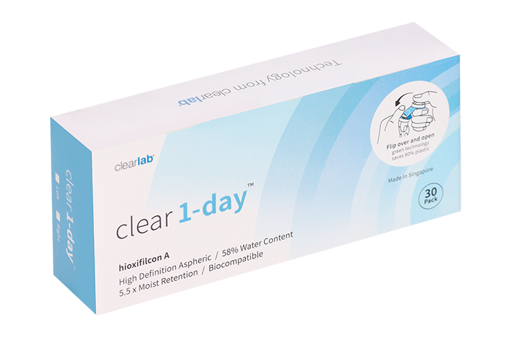 Линзы Clearlab Clear 1-day контактные R 8.7 (диоптрия -3,0), 30 шт