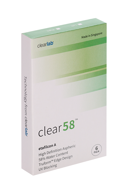 Линзы Clearlab Clear58 контактные R 8.3 (диоптрия -4,25), 6 шт