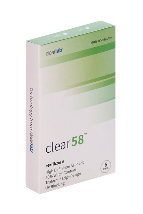 Линзы Clearlab Clear58 контактные R 8.3 (диоптрия -0,5), 6 шт