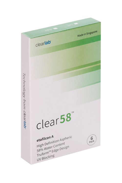 Линзы Clearlab Clear58 контактные R 8.7 (диоптрия -4,25), 6 шт