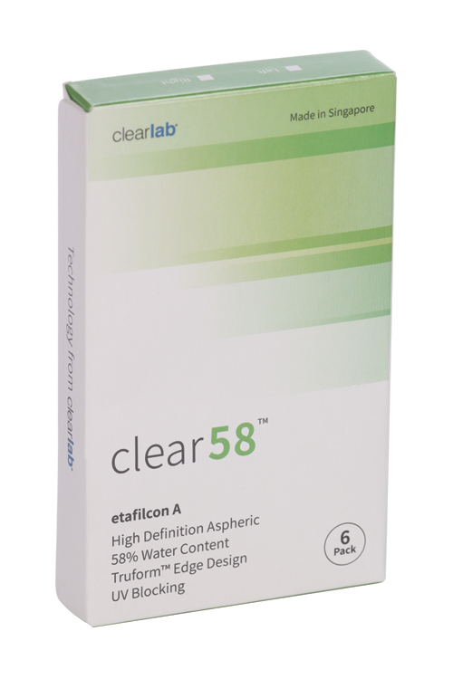 Линзы Clearlab Clear58 контактные R 8.7 (диоптрия -4,5), 6 шт