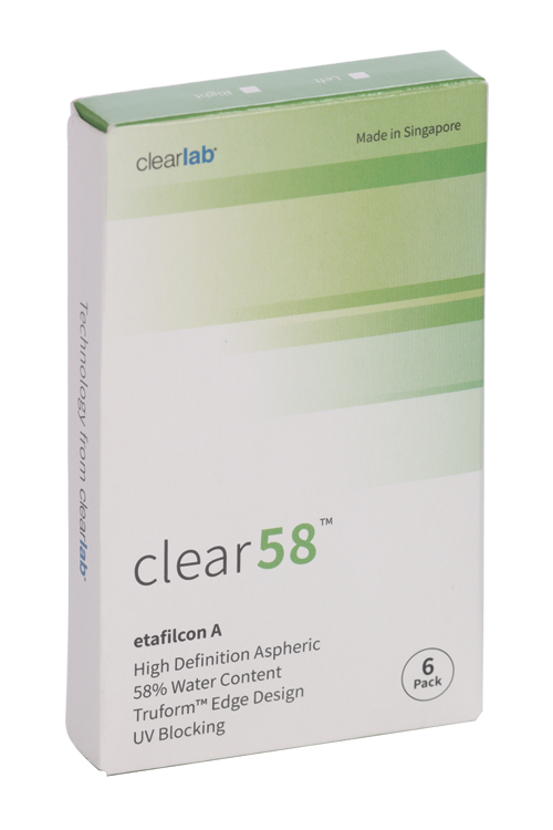 Линзы Clearlab Clear58 контактные R 8.7 (диоптрия -4,75), 6 шт
