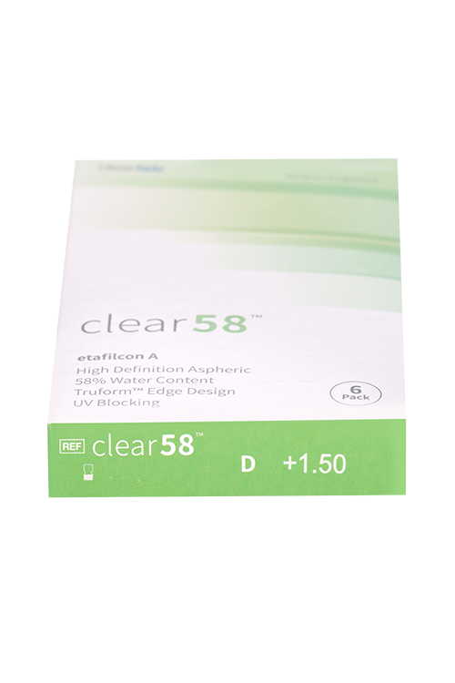 Линзы Clearlab Clear58 контактные R 8.7 (диоптрия +1,5), 6 шт