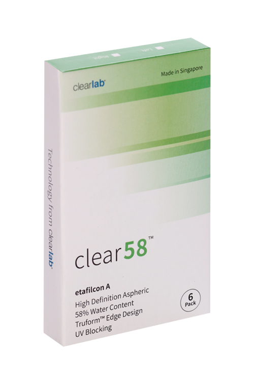 Линзы Clearlab Clear58 контактные R 8.7 (диоптрия +2,25), 6 шт