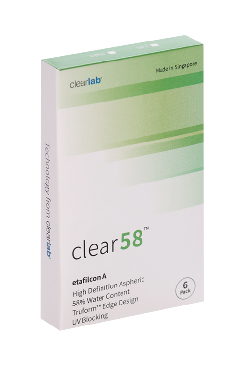 Линзы Clearlab Clear58 контактные R 8.7 (диоптрия +2,75), 6 шт
