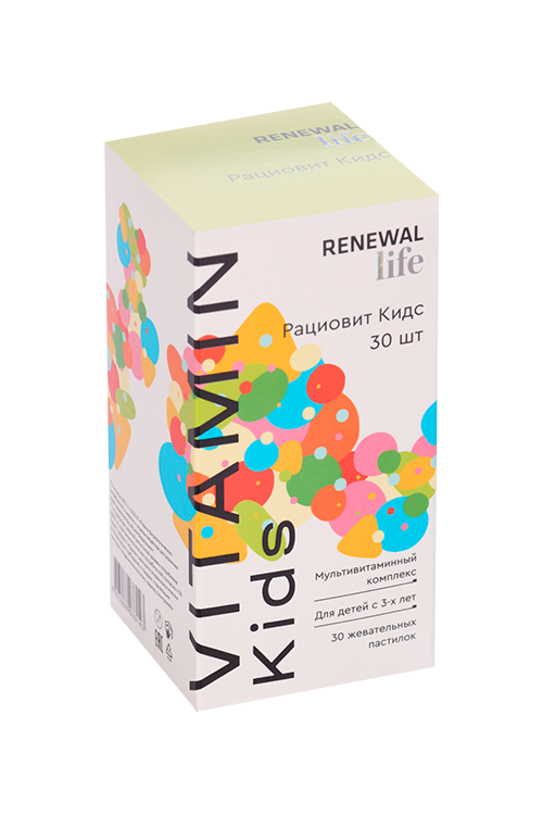 Рациовит Кидс Renewal Life, 30 шт, пастилки