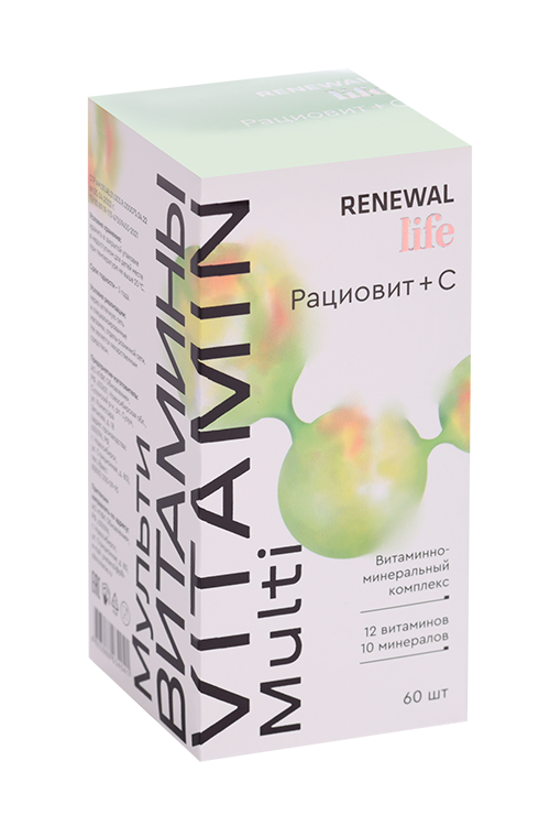 Рациовит + С витаминно-минеральный комплекс Renewal Life, 60 шт