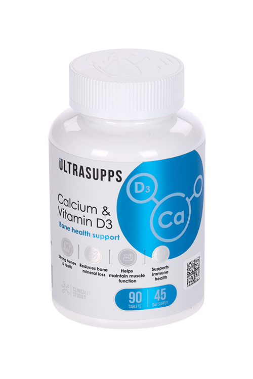 Кальций и Витамин D3 ULTRASUPPS, 90 шт, таблетки