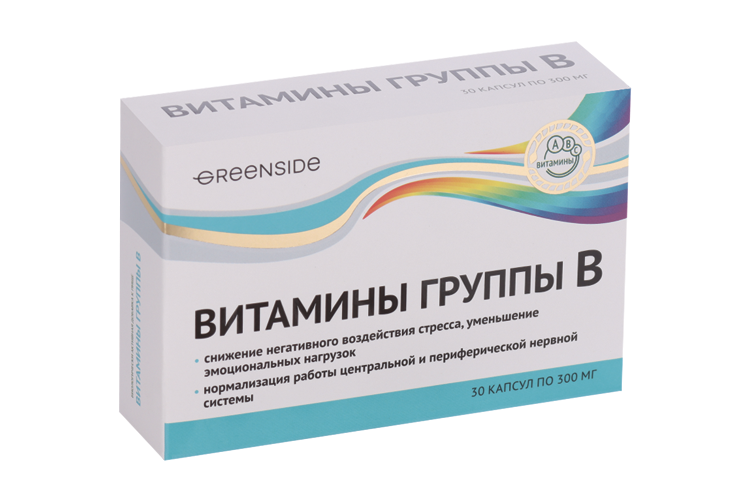 Витамины группы В, 300 мг, 30 шт, капсулы